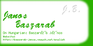 janos baszarab business card